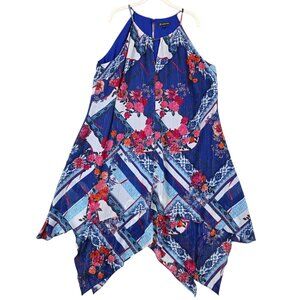 INC International Concepts Dress Womens 3X Floral Handkerchief Hem Tank Plus